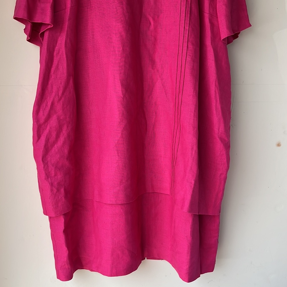 Plaza South 100% Linen pink Dress Size 24W Petite - Picture 3 of 15
